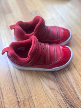 Kids Red Slip-On Athletic Sneakers